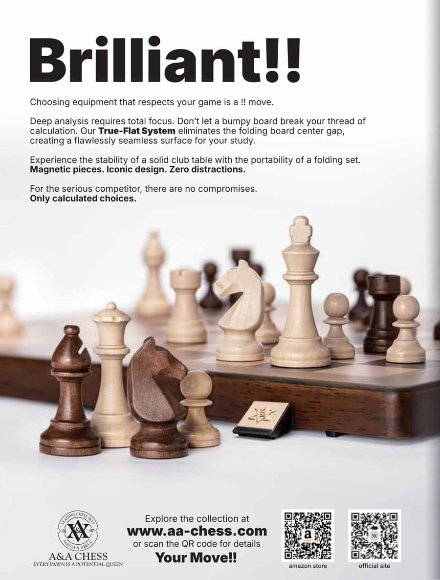 A&A Chess: Brilliant!!, advertisement printed in American Chess Magazine