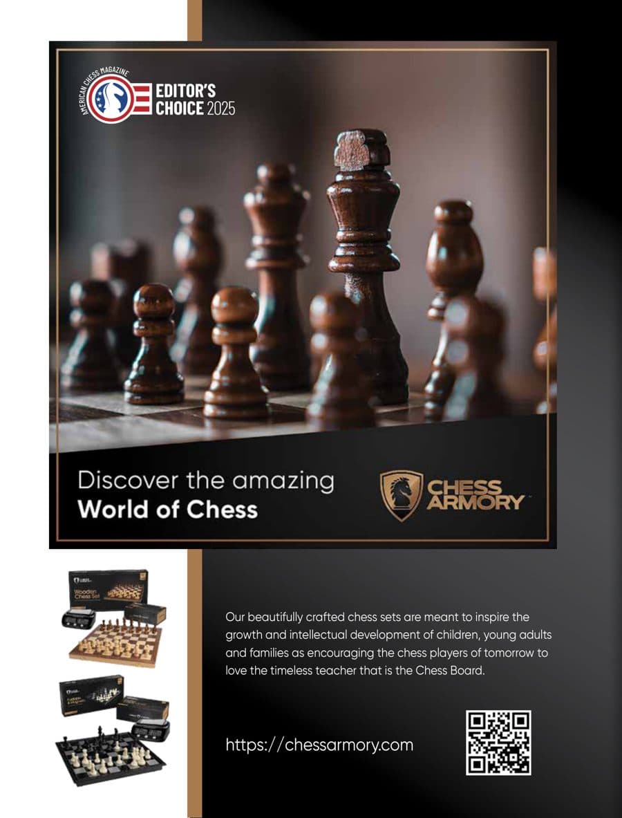 Chess Armory advertisement printed in American Chess Magazine