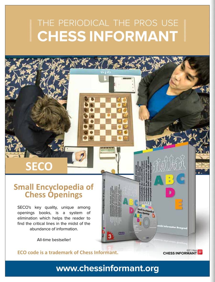 Chess Informant: Small Encyclopedia of Chess Openings, advertisement printed in American Chess Magazine