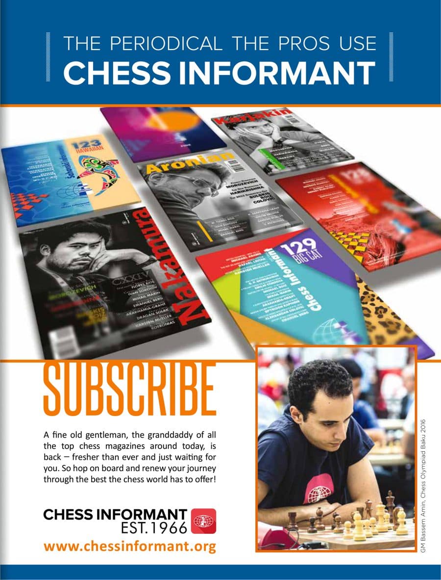 Chess Informant: Subscribe, advertisement printed in American Chess Magazine
