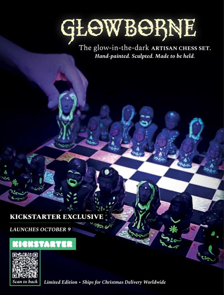 Glowborne advertisement printed in American Chess Magazine