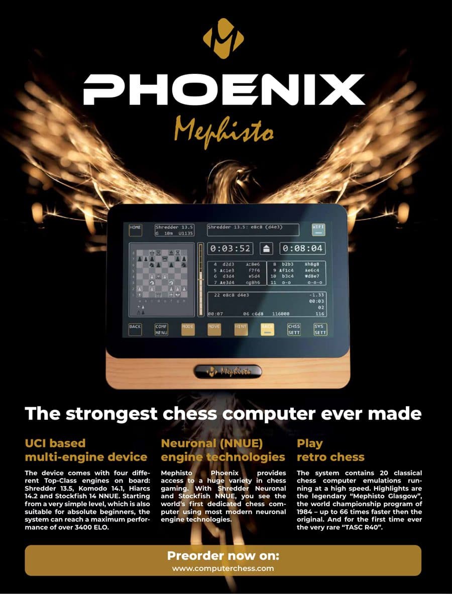 Millennium advertisement printed in American Chess Magazine