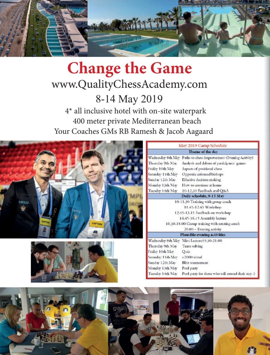 Quality Chess Academy advertisement printed in American Chess Magazine
