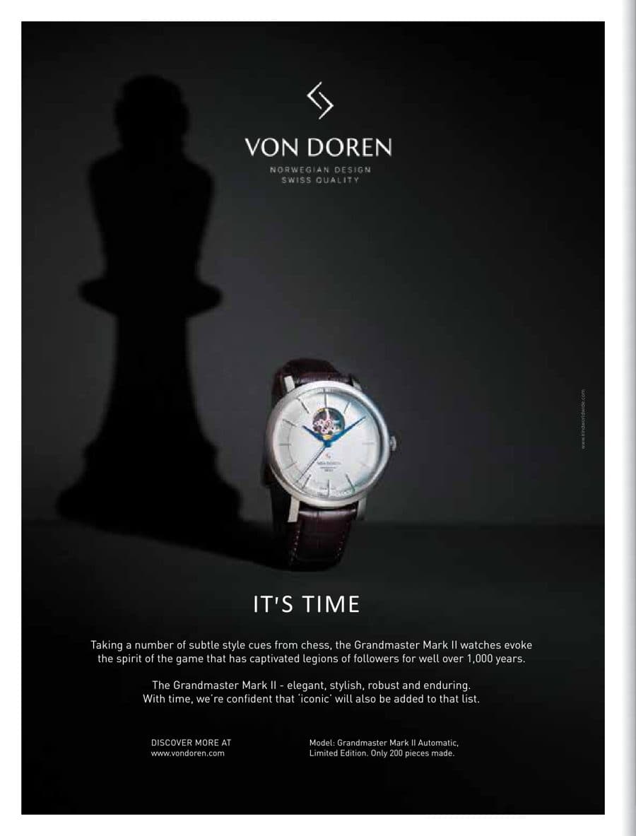Von Doren advertisement printed in American Chess Magazine