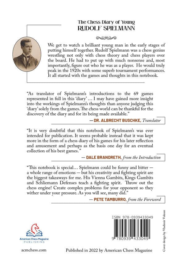 The Chess Diary of Young Rudolf Spielmann — additional photo